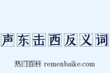 声东击西反义词是什么意思的图片